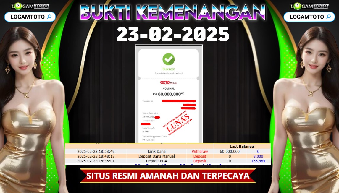 SELAMAT KEPADA MEMBER SETIA LOGAMTOTO BERHASIL JACKPOT DI PERMAINAN SLOT GATES OF OLYMPUS 1000